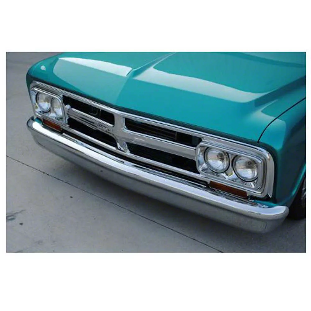 Ecklers Front Bumper,Chrome,Custom/Smooth,1967-72 Ecklers Front Bumper,Chrome,Custom/Smooth,1967-72