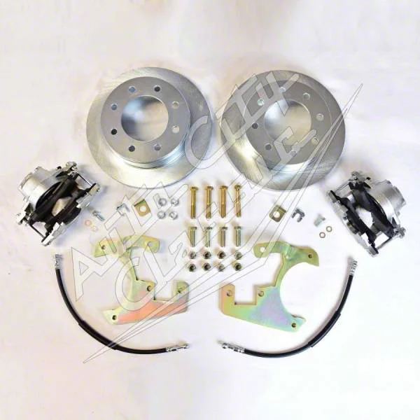 Front Disc Brake Conversion Kit with Vented Rotors; 8-Lug Bolt Pattern ...