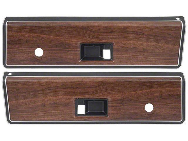 Panel Inserts Ecklers Front Door Panel Woodgrain Inserts; Steel; Large (73-76 C/K10)