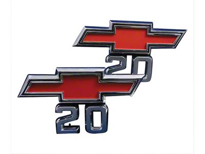 Chevy Truck Front Fender Emblems, Bowtie 20, 1967-1968