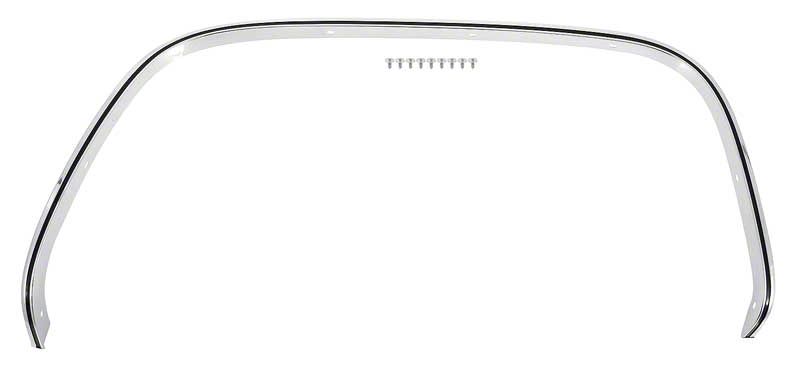 Ecklers Front Wheel Opening Molding with Black Strip; Passenger Side ...