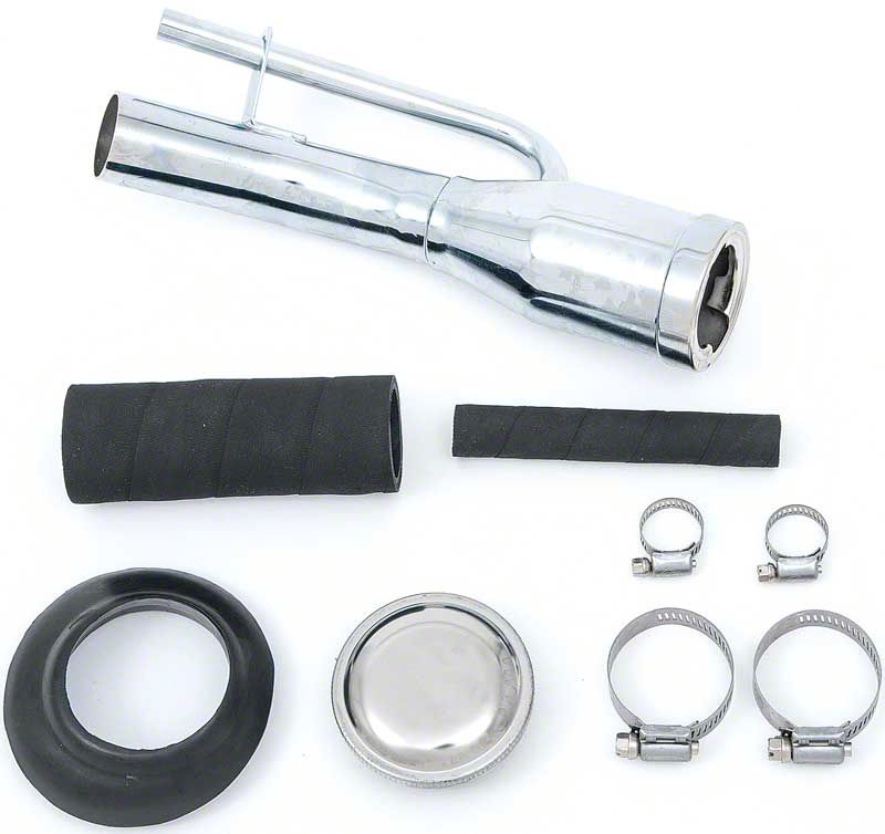 Ecklers Fuel Tank Filler Installation Kit with Chrome Neck (49-55 ...