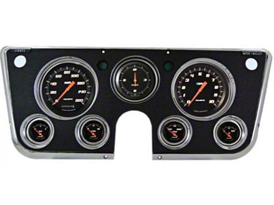Classic Instruments Chevy Truck Gauge Kit, Classic Instruments, Velocity Black Series, 1967-1972