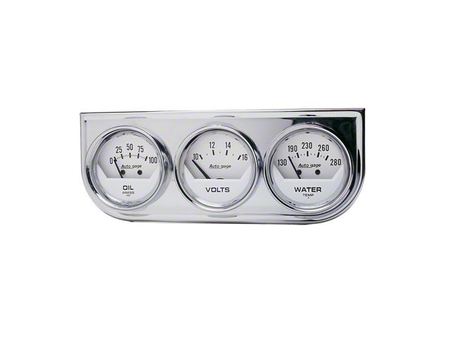 Chevy Truck Gauge Panel, Chrome, 2, Autometer