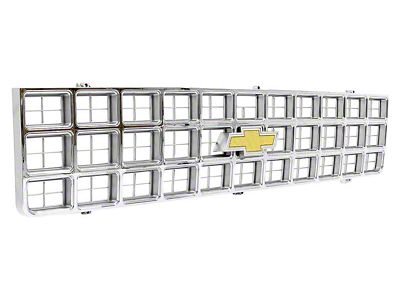 Grille Assembly with Bow Tie Emblem; Argent Gray/Chrome (1980 C/K10)