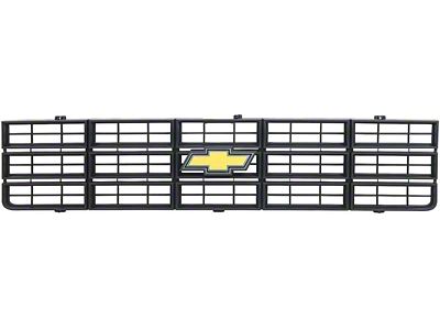 Grille Assembly with Bow Tie Emblem; Black (77-79 C/K10)