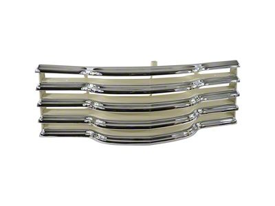 Grille Assembly; Chrome with Ivory Backsplash (47-53 Chevrolet Truck)