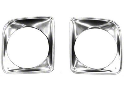 Chevy Truck Headlight Bezels, Aluminum, 1967-1968