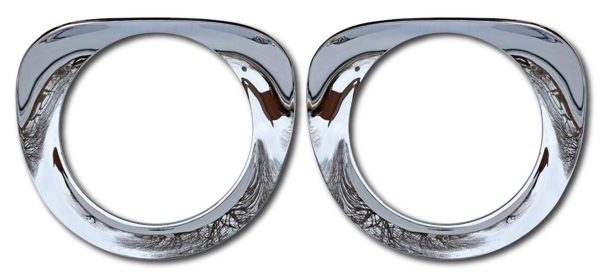 Ecklers Headlight Bezels; Chrome (Late 55-57 Chevrolet Truck)