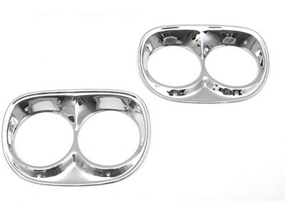 Chevy Truck Headlight Bezels, Chrome, 1958-1959