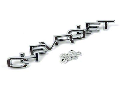 Chevy Truck Hood Letter Set, Chevrolet Word, 1967-1968