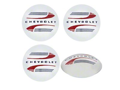 Chvy Hub Cap Set Stn Stl Rd&Bl Dtls 1947-1960