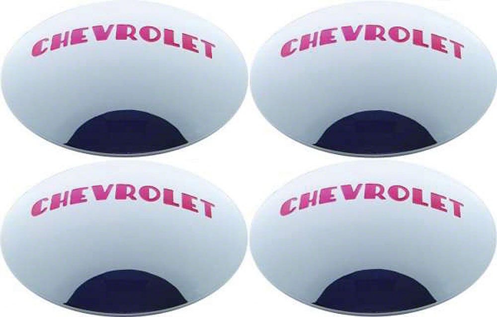 Ecklers Hub Cap Set Polished SS Red Painted Details 47 53