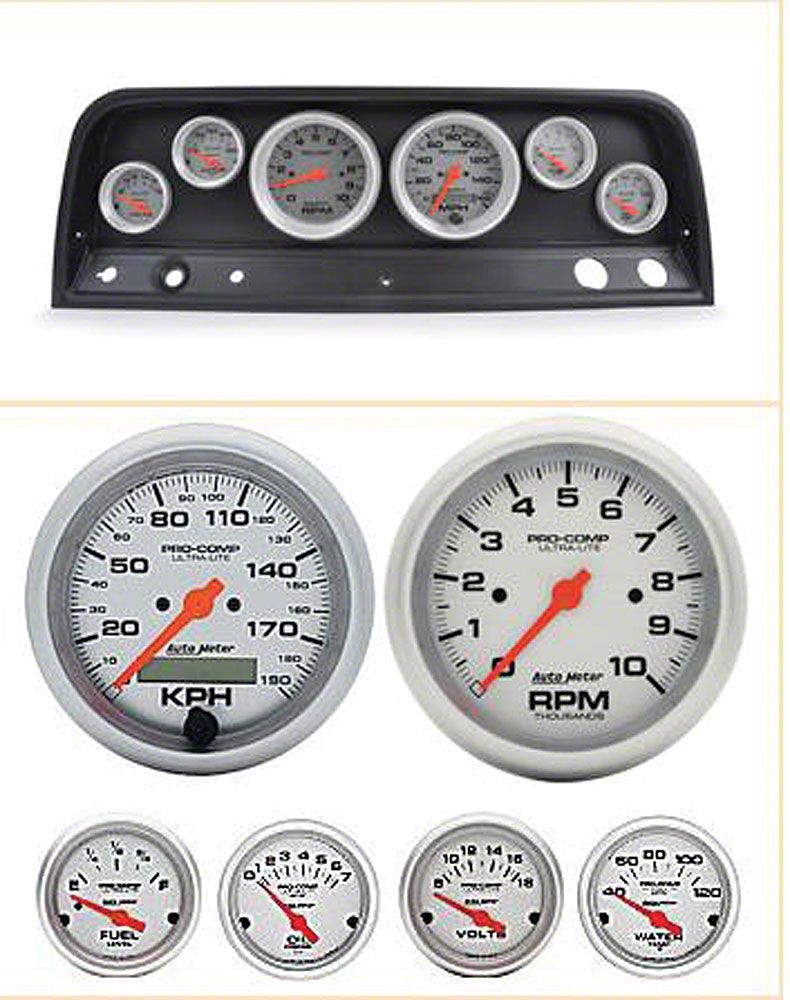 Ecklers Chevy Truck Instrument Cluster, Carbon Fiber, With