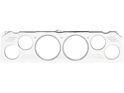 Instrument Dash Gauges Insert; 6-Gauge; Polished (64-66 C10, C20, K10, K20, Suburban)