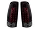 LED Tail Lights; Black Housing; Smoke Red/Clear Lens (88-98 C1500, C2500, C3500, K1500, K2500, K3500)