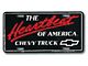 Chevy Truck License Plate, Heartbeat Of America