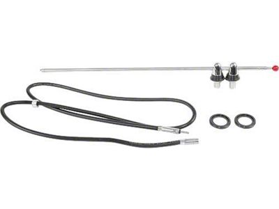 Chevy Truck Nostalgic Cowl Mount Radio Antenna Kit, 1947-1956