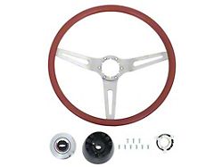 OE Style Comfort Grip Steering Wheel; Silver and Red (67-72 Blazer, C10, C20, Jimmy, K10, K20, Suburban)