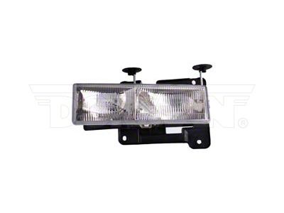 OE Style Headlight; Chrome Housing; Clear Lens; Driver Side (94-00 C1500, C2500, C3500, K1500, K2500, K3500)