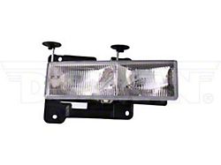 OE Style Headlight; Chrome Housing; Clear Lens; Driver Side (94-00 C1500, C2500, C3500, K1500, K2500, K3500)
