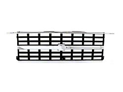 OE Style Premium Grille with Emblem Mount; Chrome/Dark Gray (89-91 Blazer w/ Dual Headlights)