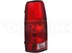OE Style Tail Light; Chrome Housing; Red/Clear Lens; Driver Side (88-00 C1500, C2500, C3500, K1500, K2500, K3500)