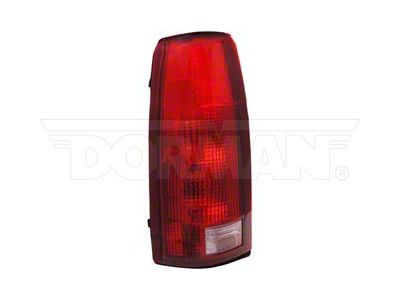 OE Style Tail Light; Chrome Housing; Red/Clear Lens; Driver Side (88-00 C1500, C2500, C3500, K1500, K2500, K3500)