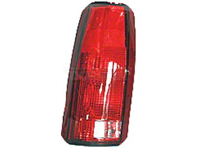 OE Style Tail Light; Chrome Housing; Red/Clear Lens; Driver Side (88-00 C1500, C2500, C3500, K1500, K2500, K3500)