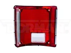 OE Style Tail Light; Chrome Housing; Red/Clear Lens; Driver Side (73-86 C10, K10, K20)