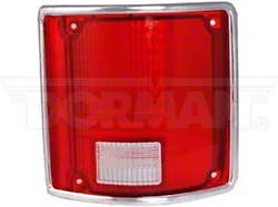 OE Style Tail Light; Chrome Housing; Red/Clear Lens; Passenger Side (73-86 C10, K10, K20)