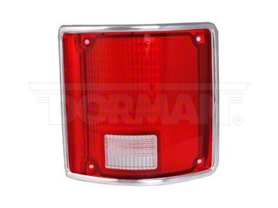 OE Style Tail Light; Chrome Housing; Red/Clear Lens; Passenger Side (73-86 C10, K10, K20)