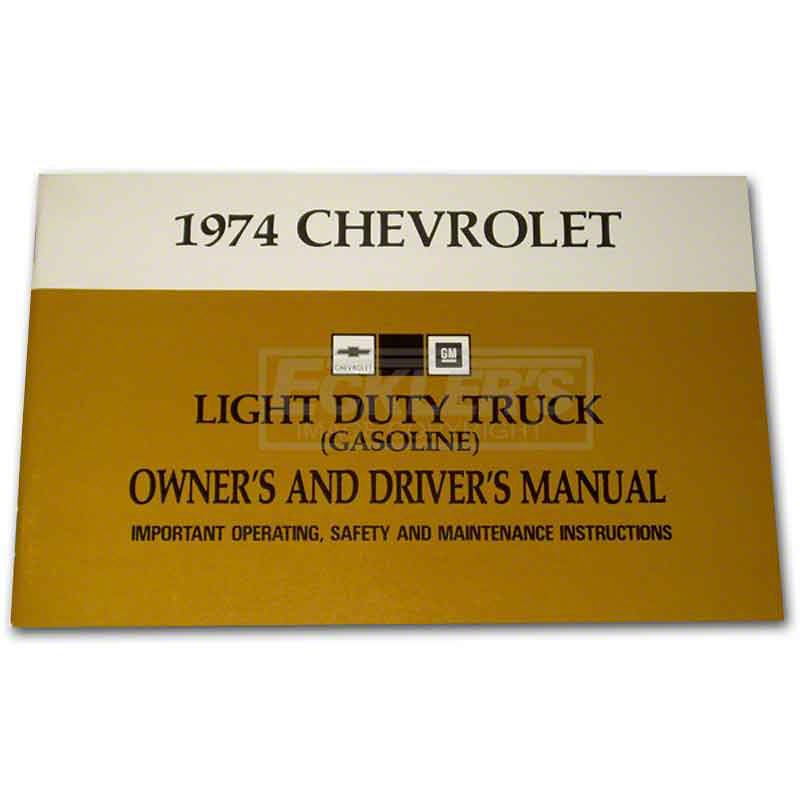 Ecklers Chevy Truck Owners Manual (1974 Blazer; 1974 C10 Pickup; 1974