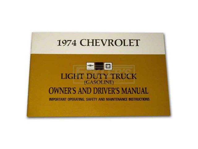 1974 Chevy Truck Owners Manual