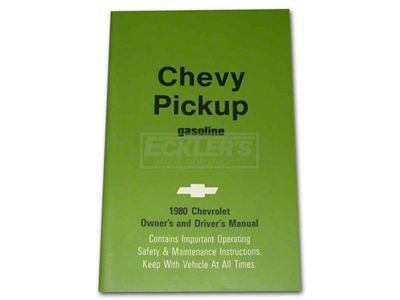 1980 Chevy Truck Owners Manual