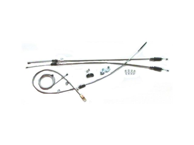 Chevy & GMC Truck Parking & Emergency Brake Cable Set, 1/2 Ton Short Bed, With TH400 Transmission, 1967-1968