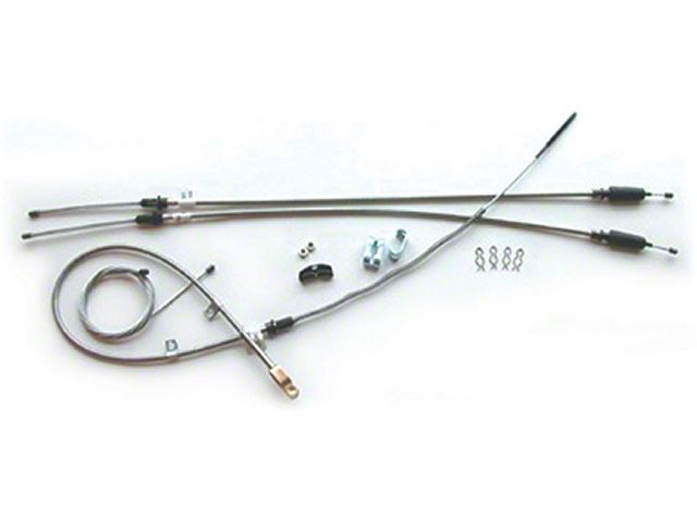 Chevy Truck Parking & Emergency Brake Cable Set, Short Bed,Non TH400, 1967-1968