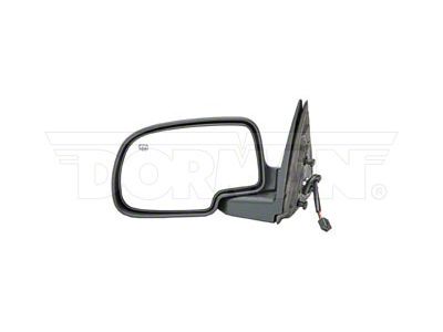 Powered Heated Side Mirror; Driver Side; Black (99-00 C1500, C2500, C3500, K1500, K2500, K3500)