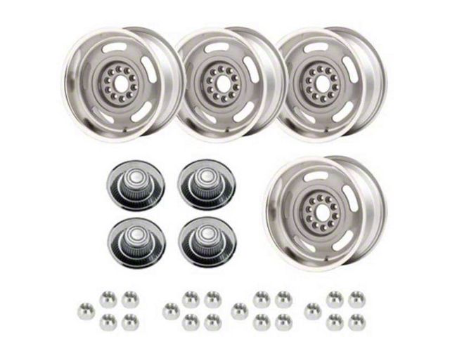 Chevy Truck - Rally Wheel Kit, 1-Piece Cast Aluminum With Tall Derby Caps, 17x9