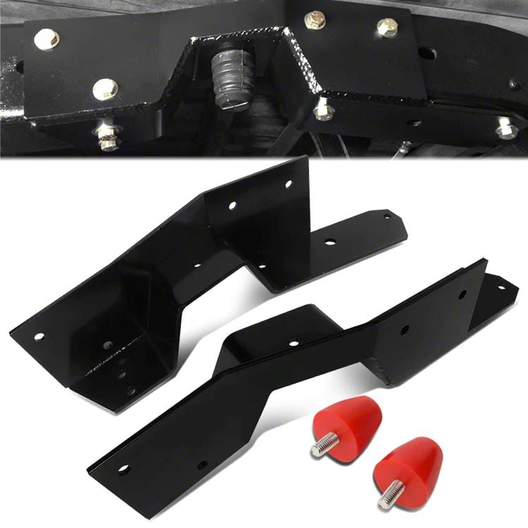 Stainless Steel Rear Axle Bolt On C-Notch Brackets For Chevy GMC