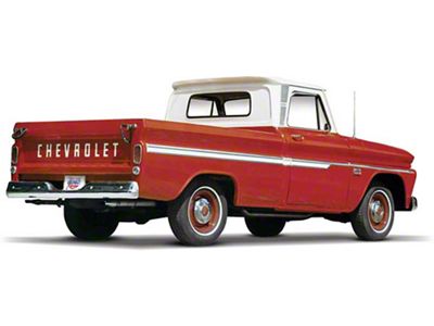 OPR Chevy Truck Rr Bumper,Fleetside, w/LinH,Crm, Best, 1963-1966 (Fleetside)