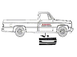 Chevy Truck Rocker Panel Repair Kit, Left, 1973-1987