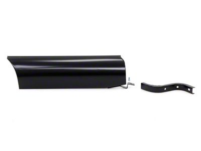 Running Board Splash Apron with Support Brace; Passenger Side (54-Early 55 Chevrolet/GMC Truck w/ Short Bed)