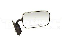 Sail Mount J Arm Style Manual Non-Heated Side Mirror; Passenger Side; Chrome (88-99 C1500, C2500, C3500, K1500, K2500, K3500)