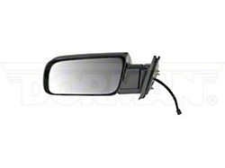 Sail Mount Powered Non-Heated Side Mirror; Driver Side; Black (92-00 C1500, C2500, C3500, K1500, K2500, K3500)