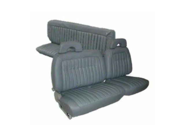 Chevy & GMC Truck Seat Cover, Bench, Extended Cab, 60/40 Split, Front and Rear, Velour, Two-Tone, Silverado, 1992-1995