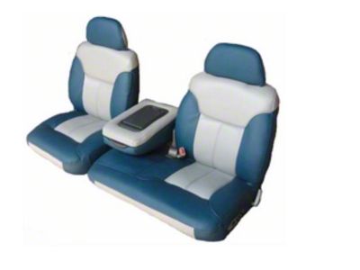 Chevy & GMC Truck Seat Cover, Split Bench, 60/40, Extended Cab, Front and Rear, Leatherette Vinyl, With Center Arm Rest, 1995-1998