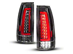 Sequential LED Tail Lights; Black Housing; Clear Lens (88-00 C1500, C2500, C3500, K1500, K2500, K3500)
