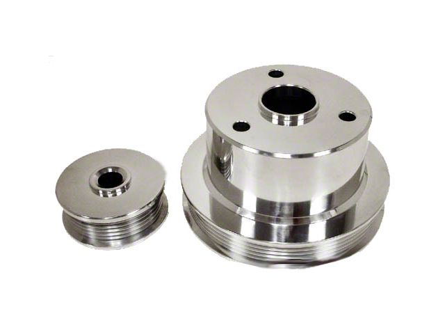Chevy Truck Serpentine Pulley Set, Polished Aluminum, 1994-1996