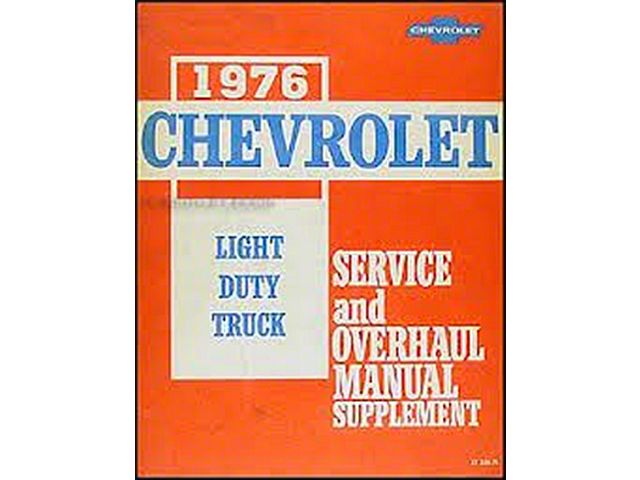 1976 Chevy Truck Shop Manual Supplement